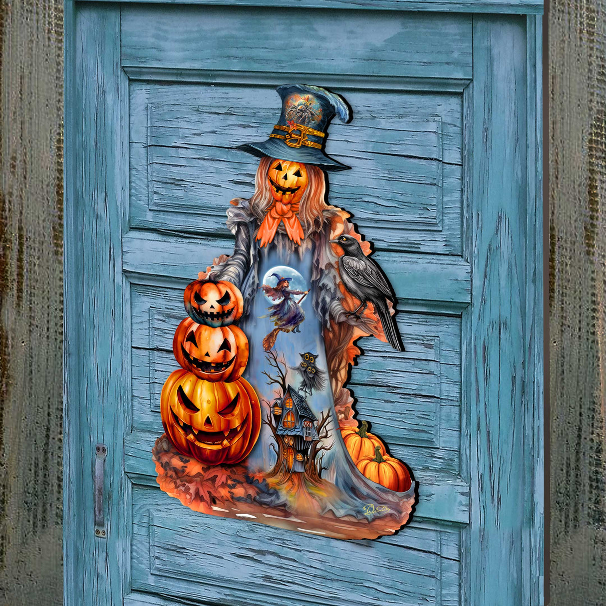 Decoración de puerta con calabaza de Halloween de G. DeBrekht - Decoración de Halloween - 8652796H