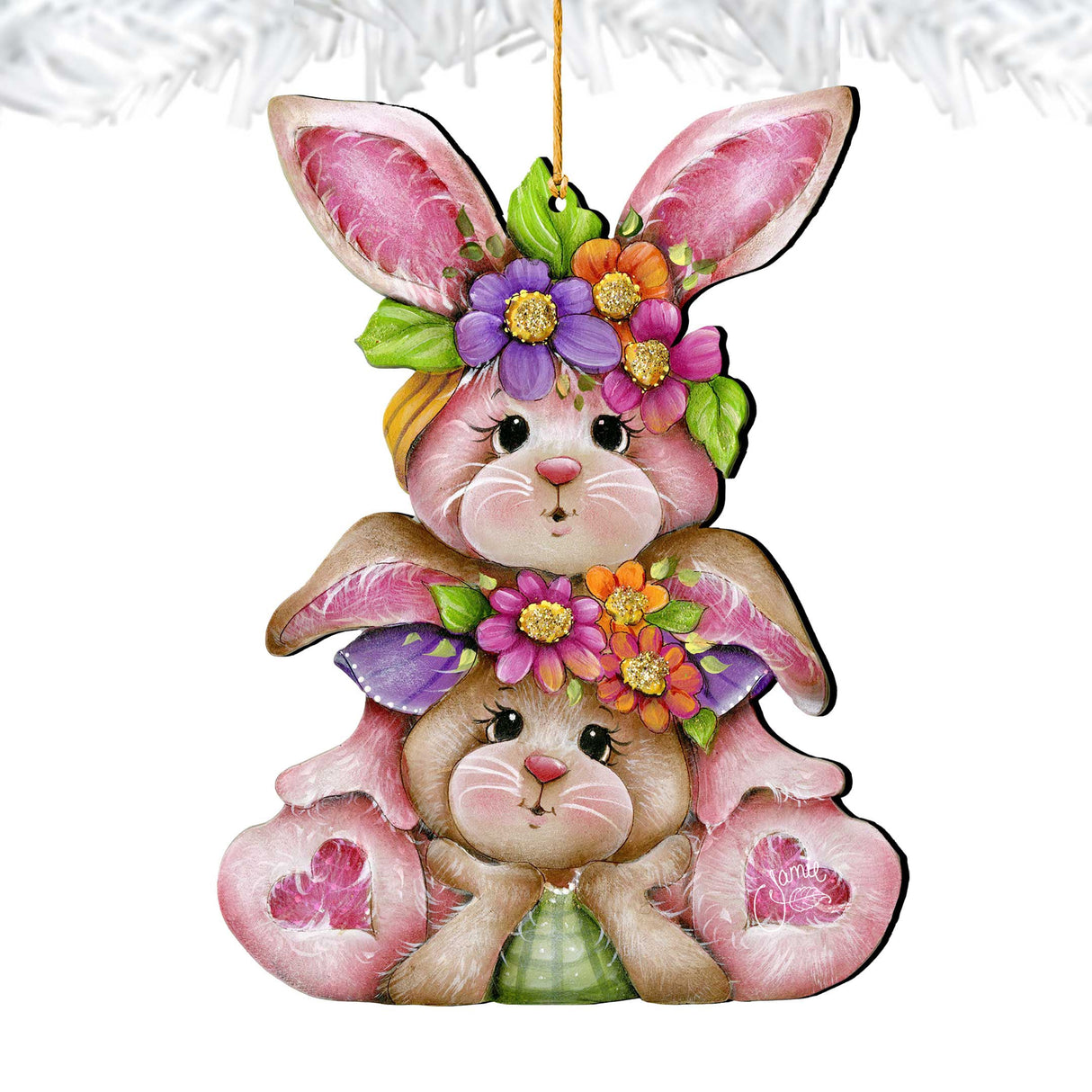Adornos rústicos de conejito - Decoración primaveral de Pascua - Regalo de Pascua de J. Mills-Price - 8652832