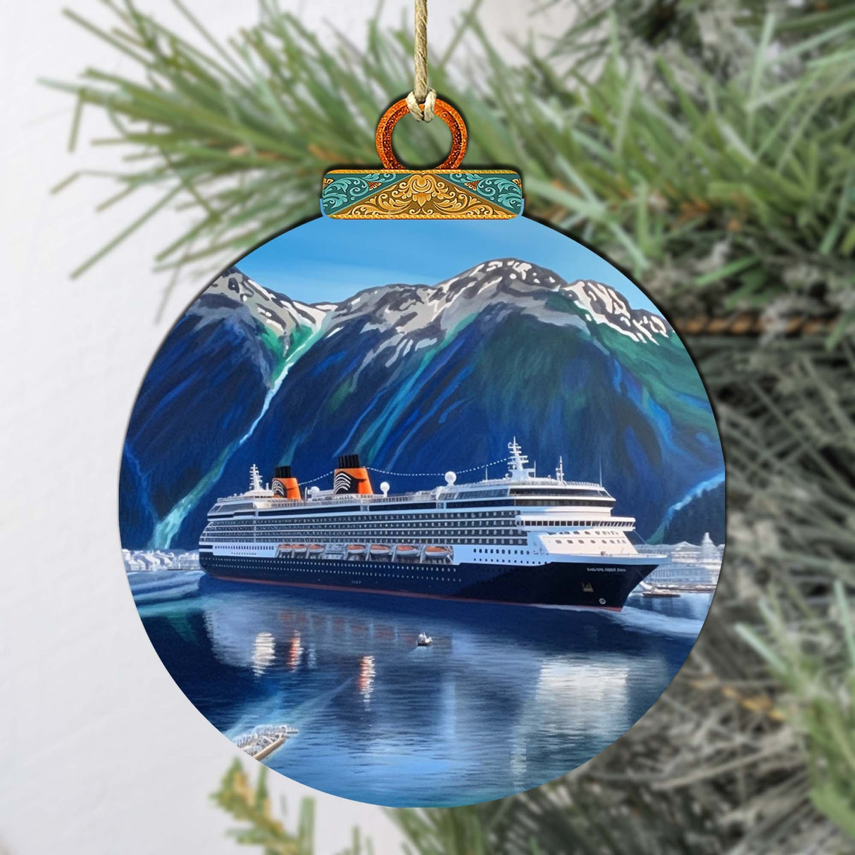 Adornos de madera para crucero por la cumbre de Alaska de G.Debrekht - Decoración navideña con temática de vida silvestre - 870067