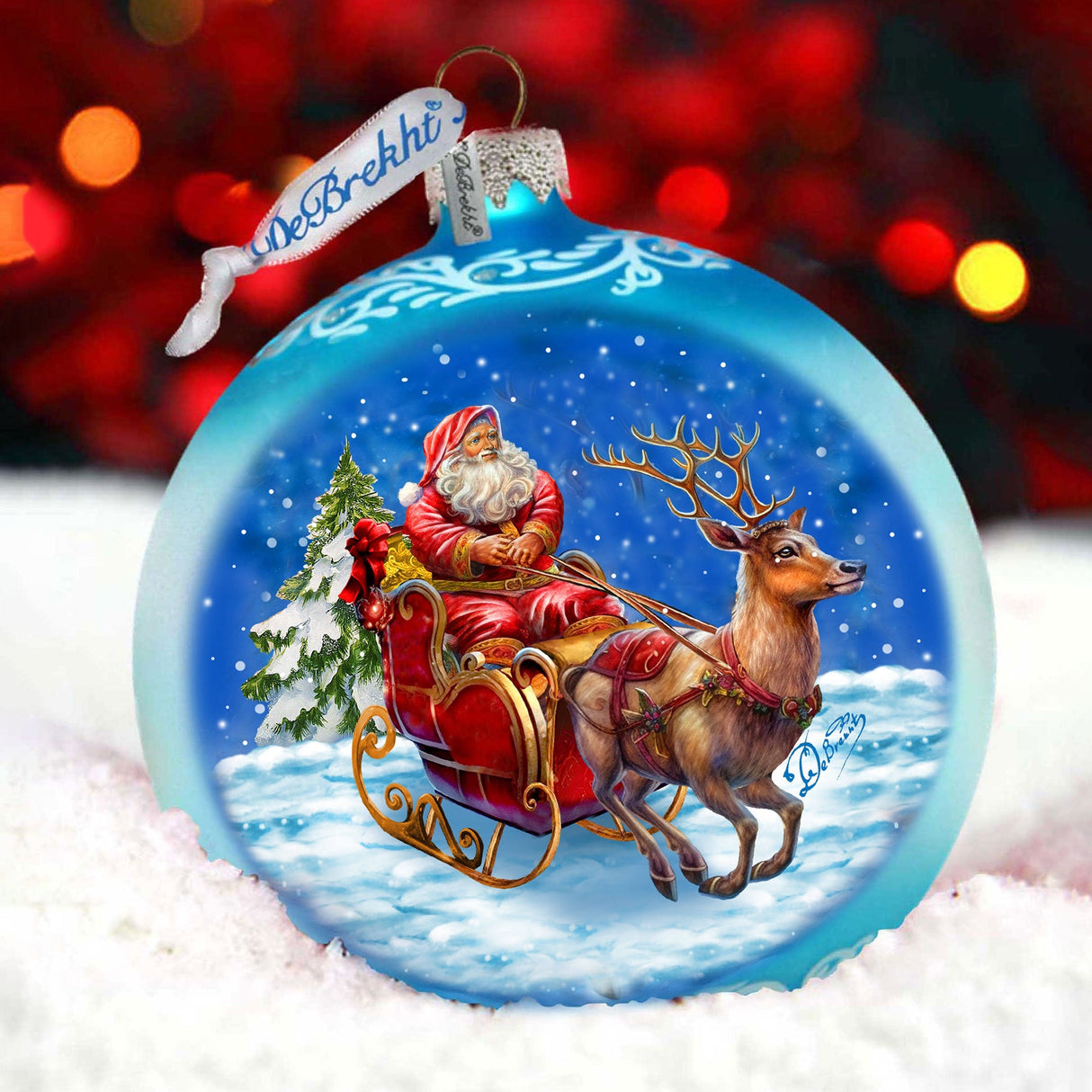 Enchanted Midnight Journey Lg Glass Ornament by G.Debrekht - Christmas Holiday Decor - 73962