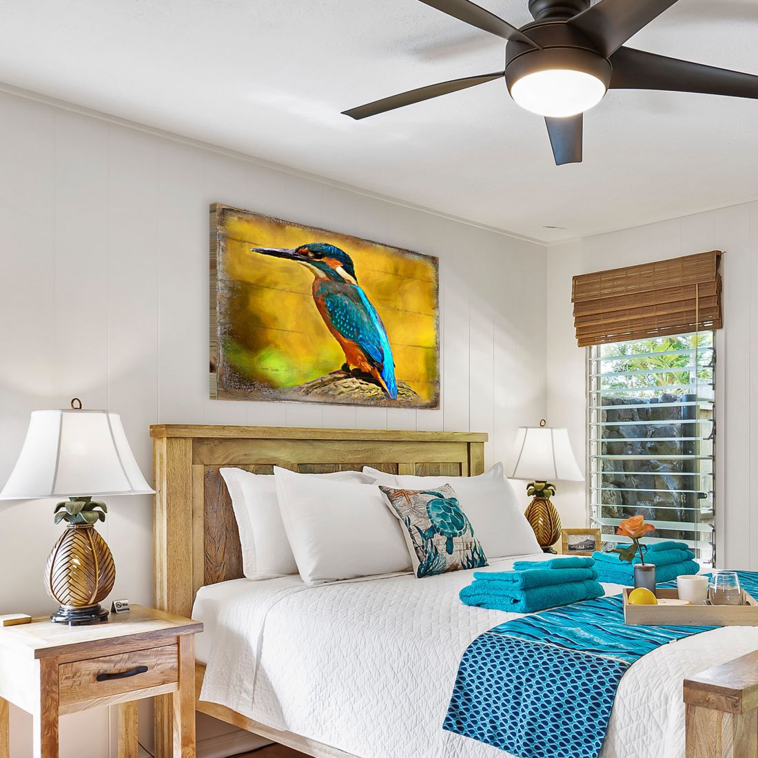 Arte mural de madera con aves Alyra de Nature Wonders - Decoración de vida silvestre - 95298B