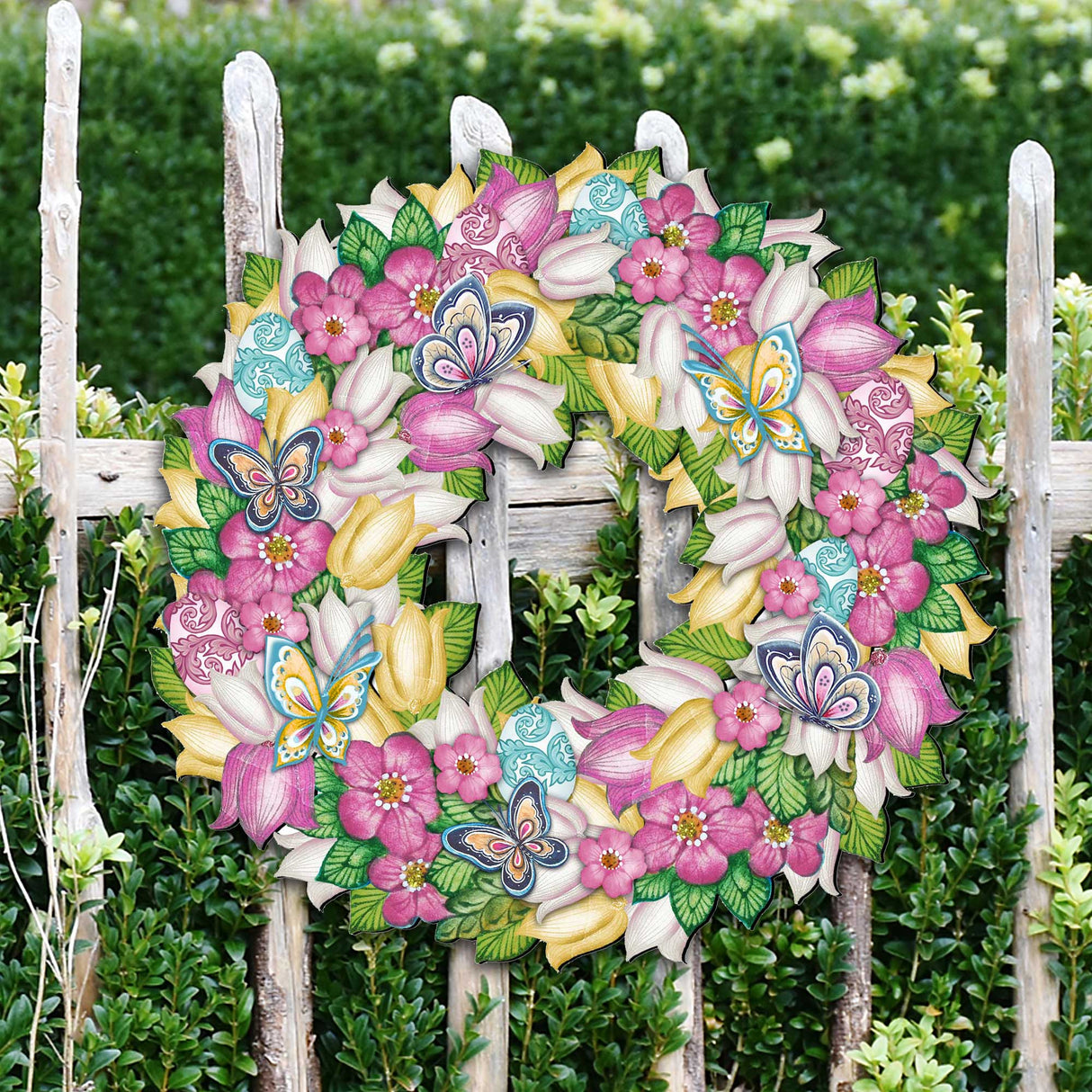 Spring Wreath Decorative Door Decor by G. DeBrekht - Easter Spring Decor - 8185301H
