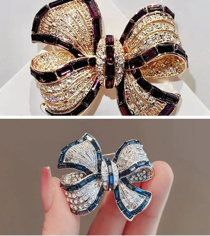 Luxury Purple Alloy Bow Brooch With High-end Feel - Lootquake