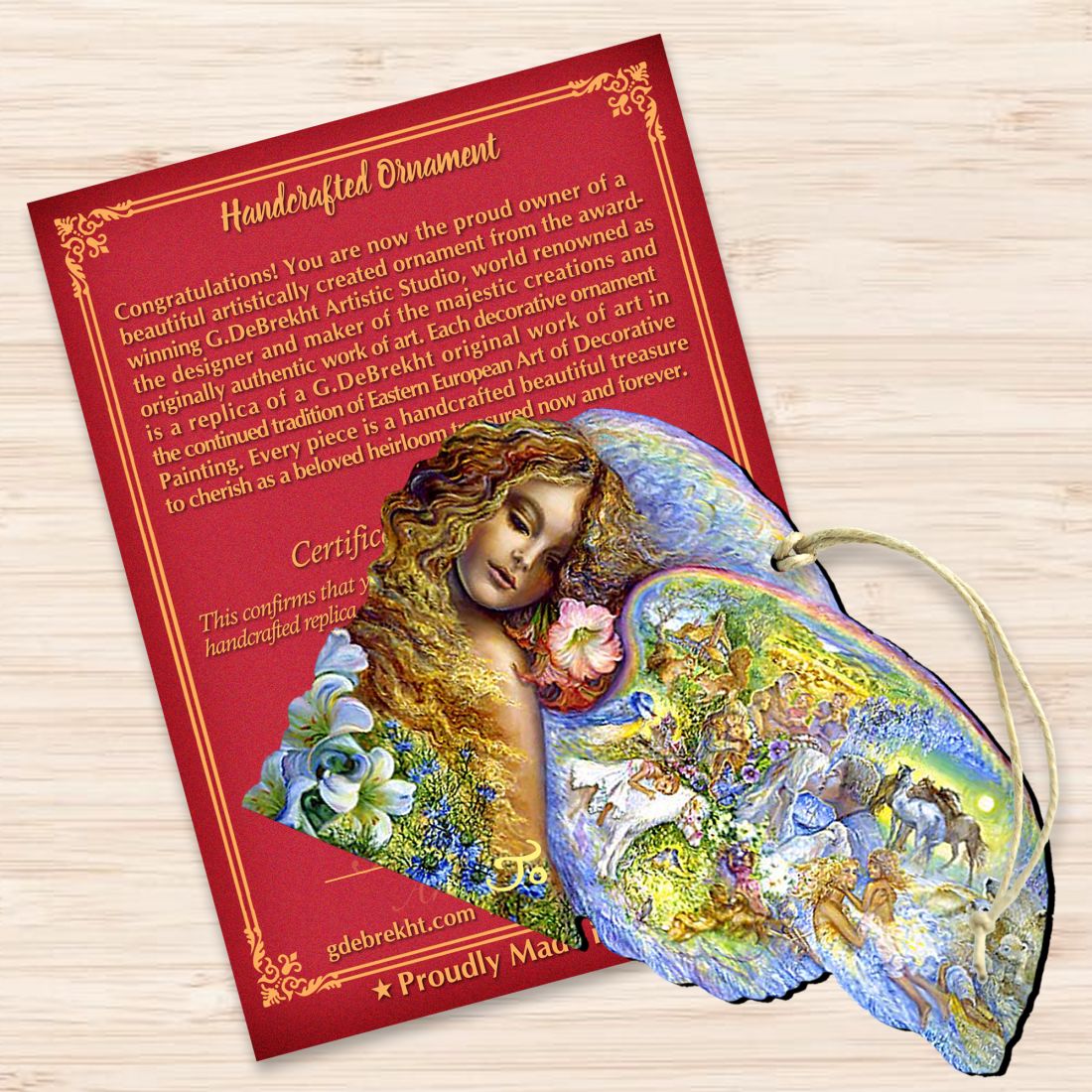 Hat of Timeless Places Wooden Ornaments by Josephine Wall - Coastal Sea-Life Decor - 845615-JW