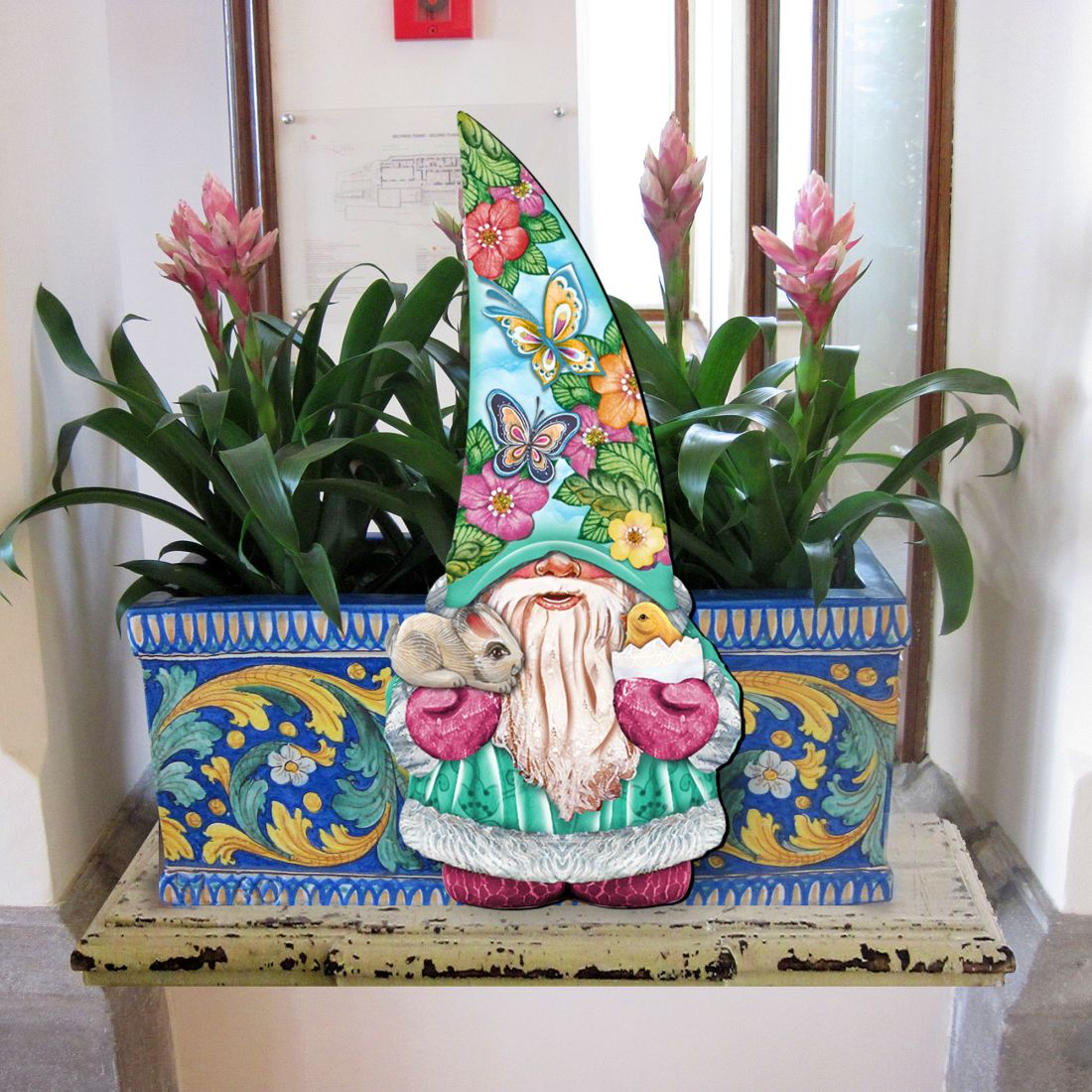 Decoración de puerta de Pascua con gnomo de primavera de G. DeBrekht - Decoración de primavera de Pascua - 8611011H