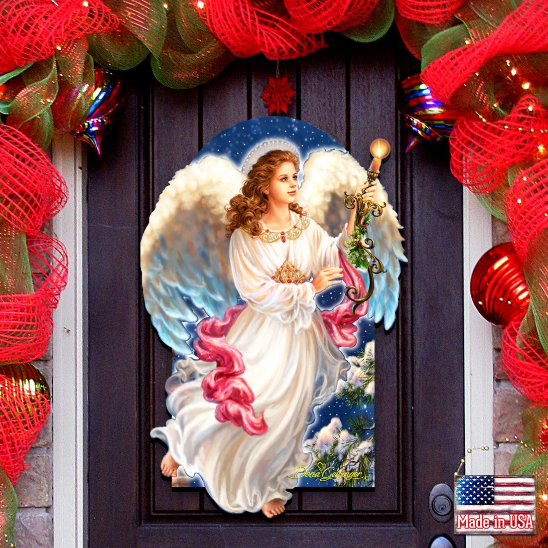 Decoración para puerta del Nacimiento con el Ángel de la Luz de D. Gelsinger - Decoración navideña - 8461036H-1322