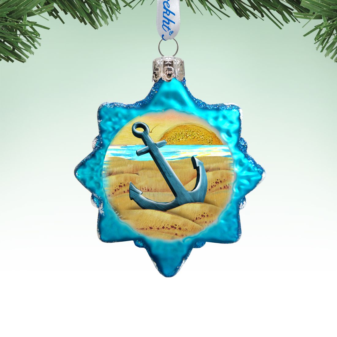 Coastal Mercury Glass Ornament by G. DeBrekht - Coastal Holiday Decor - 775484