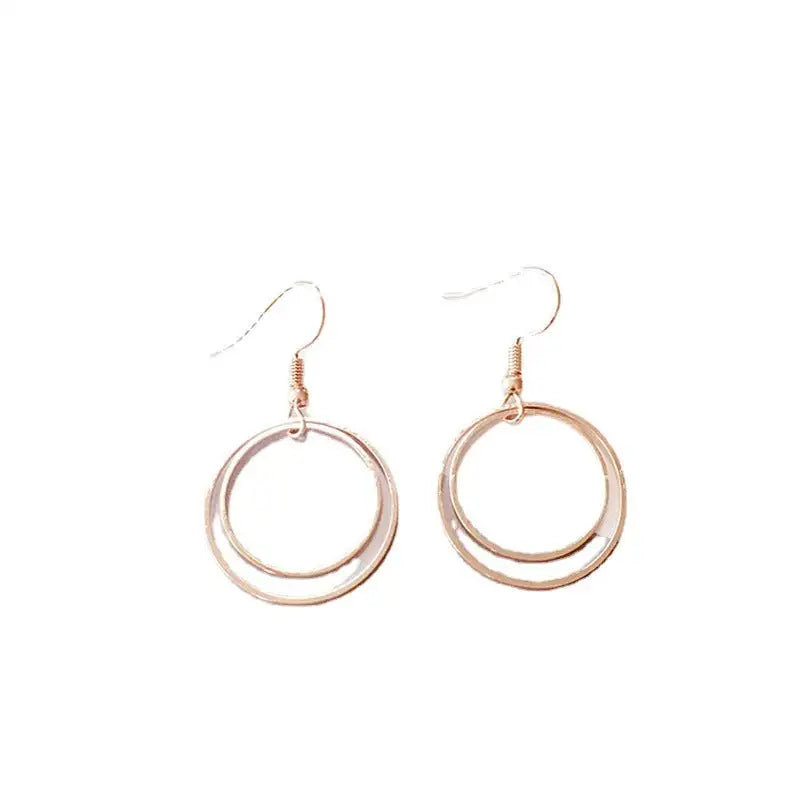 Metal Double-layer Geometric Small Circle - Lootquake