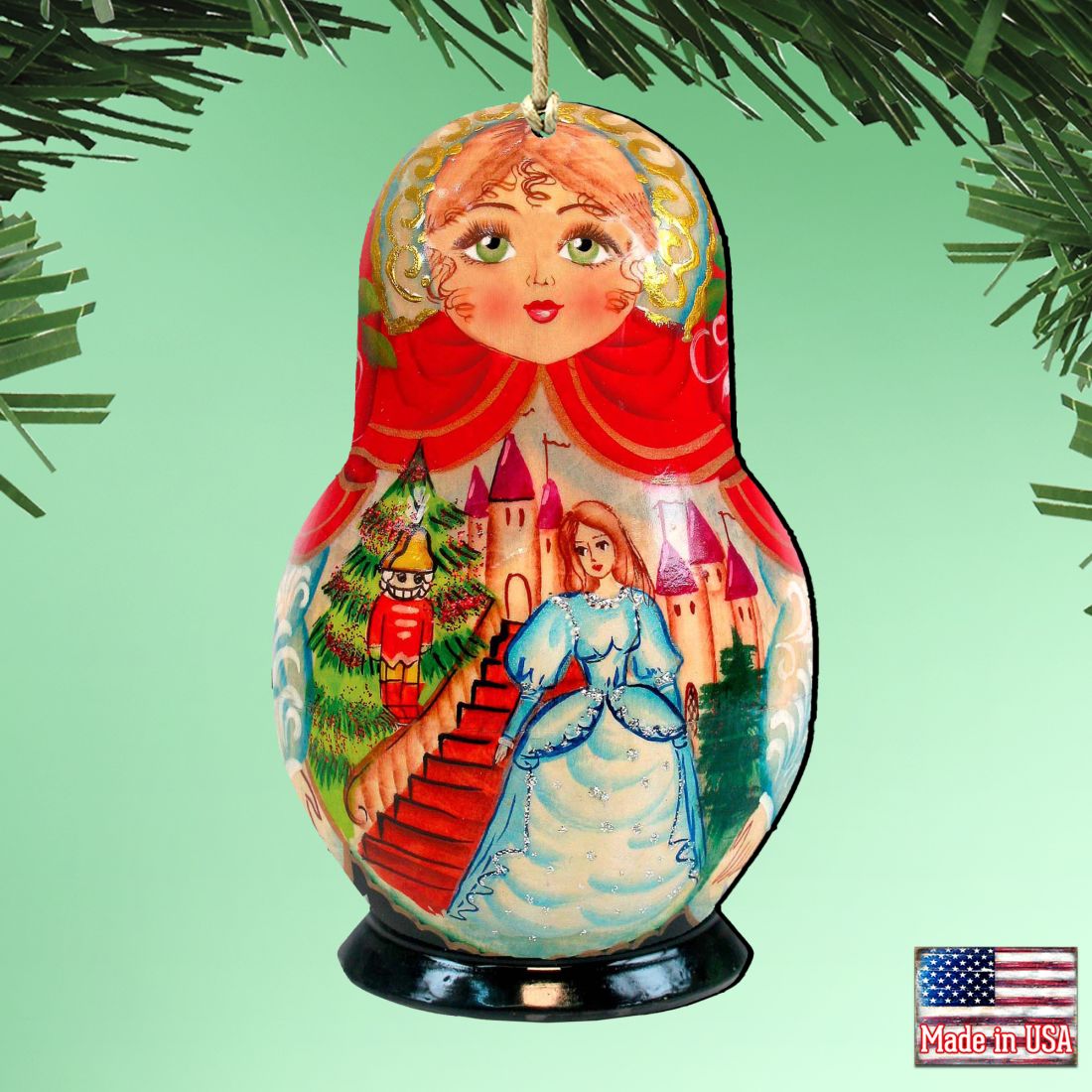 Adornos de madera Matreshka de la historia del Cascanueces de G. DeBrekht - Decoración navideña - 8115942