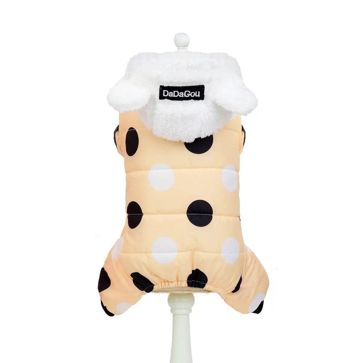 Warm big polka dot four-leg cotton coat - Lootquake