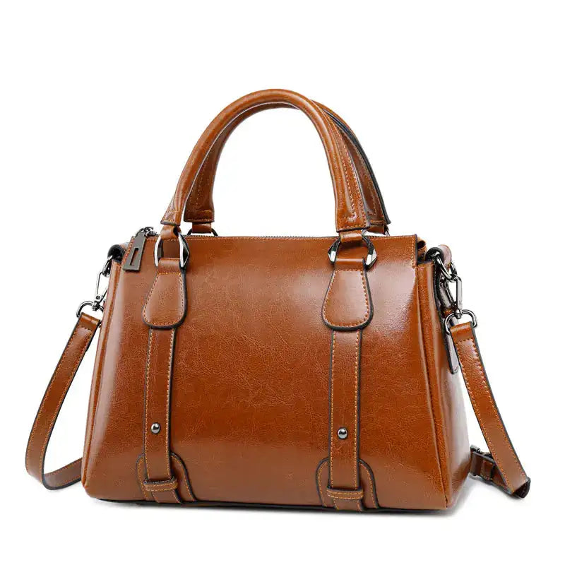 Fashionable Cowhide Leather Shoulder Handbags for Women - Lootquake
