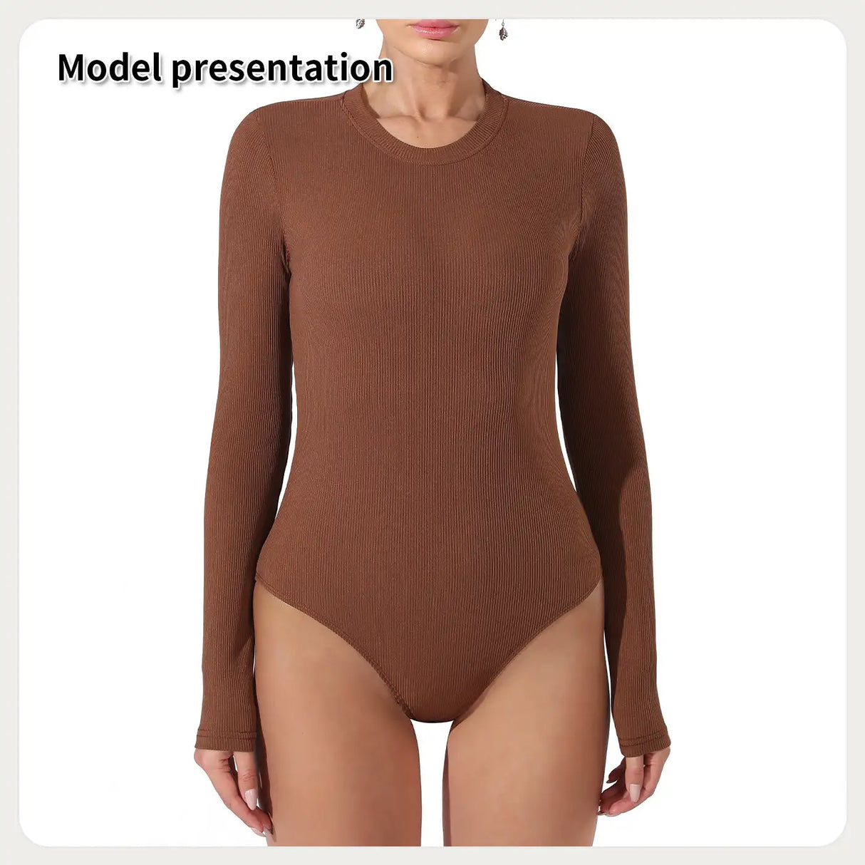 Women's Fashion Simple Solid Color Bodysuit - Lootquake