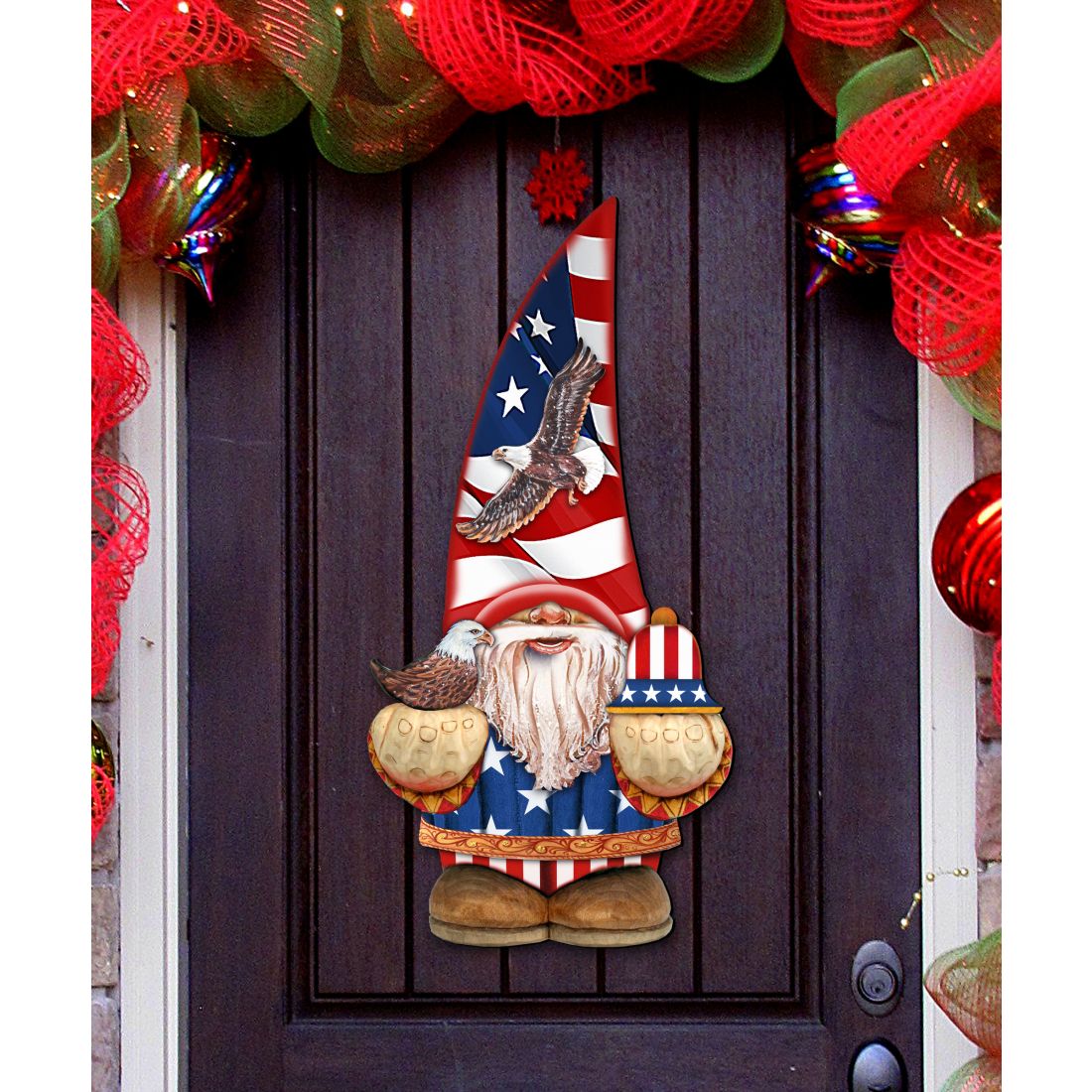 Decoración navideña americana de gnomos para puertas de G. DeBrekht - Decoración navideña americana - 8611015H