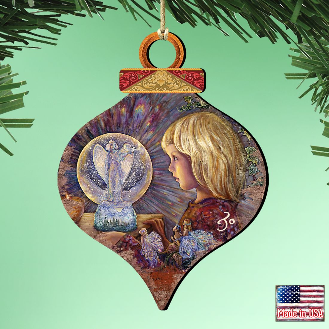 Fairy Wooden Ornaments by Josephine Wall - Christmas Decor - 845619-JW
