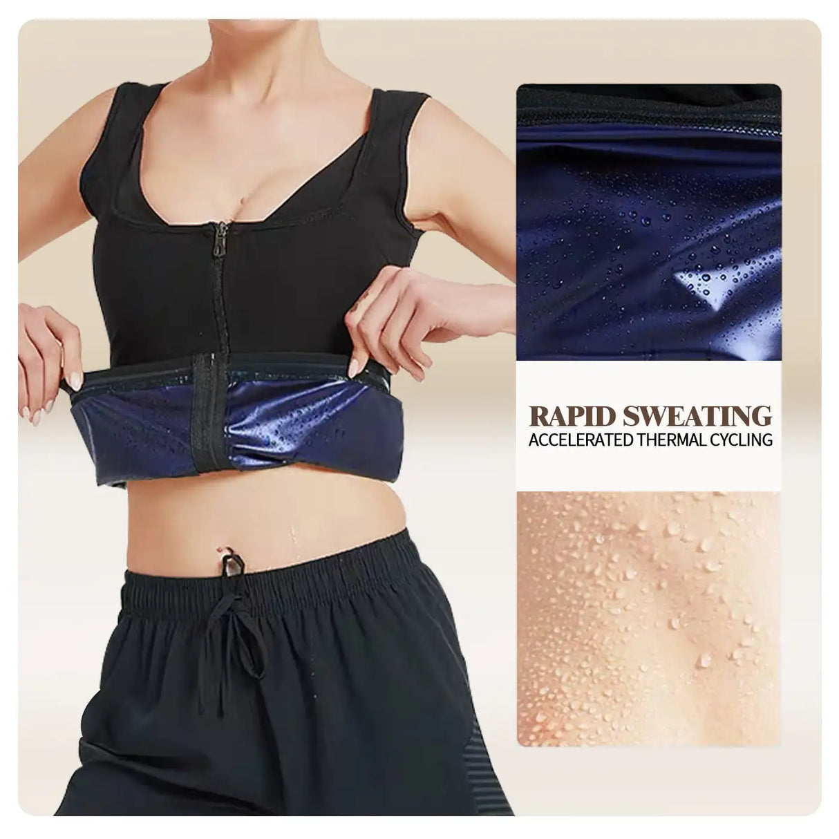 Women's Zip Vest Shapewear Storm Sweatshirt - Lootquake