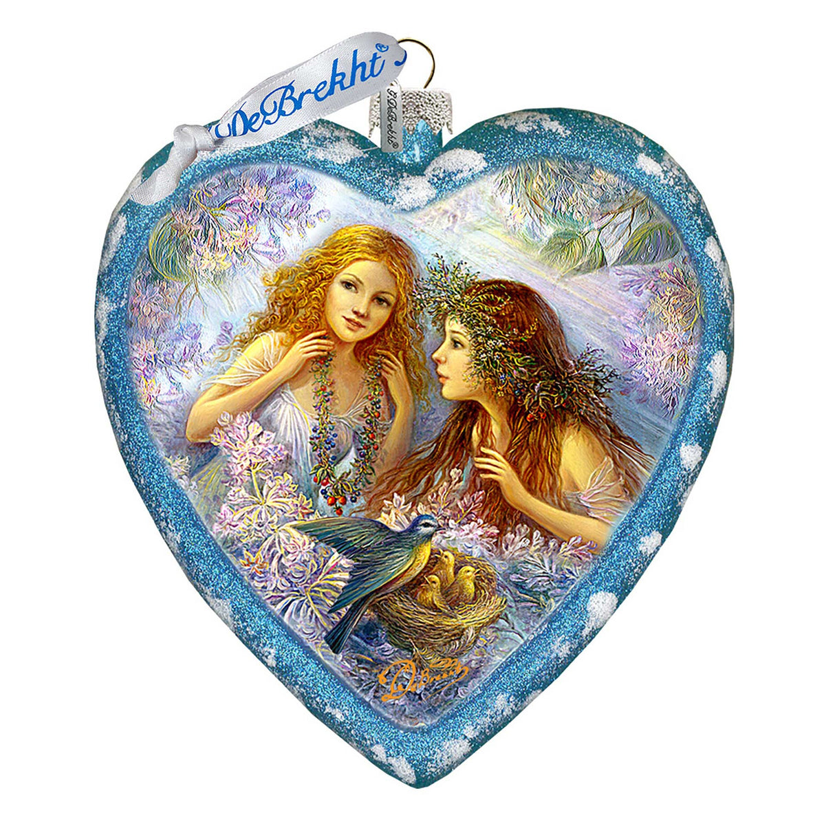 Adorno de cristal "Amistad de jardín", edición limitada, de Strelkina, G. DeBrekht - Decoración navideña - 738-091-ST