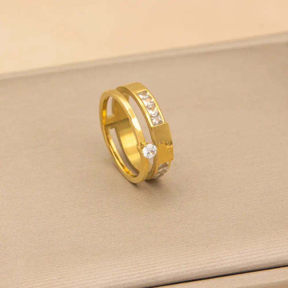 Non-fading Special Interest Light Luxury Fashion Double-layer Ring - Lootquake