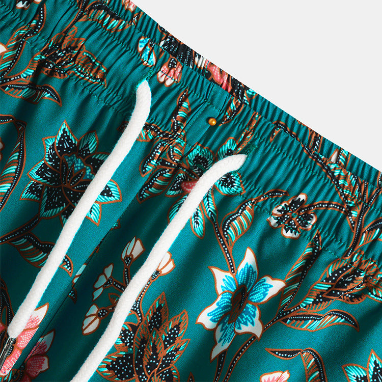 Men's Beach Style Casual Short Sleeve Shirt Pants Set - Lootquake