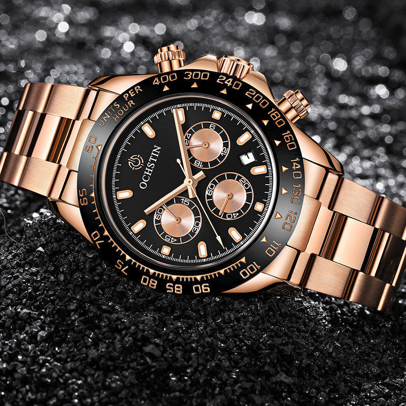 Stainless Steel Waterproof Multi-function Running Watch