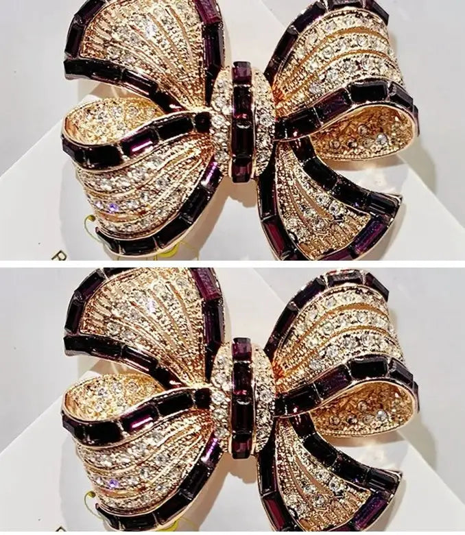 Luxury Purple Alloy Bow Brooch With High-end Feel - Lootquake