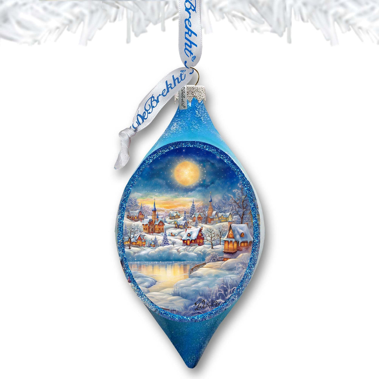 Magic Christmas Night Drop Glass Ornament by G. Debrekht - Christmas Decor - 757-048