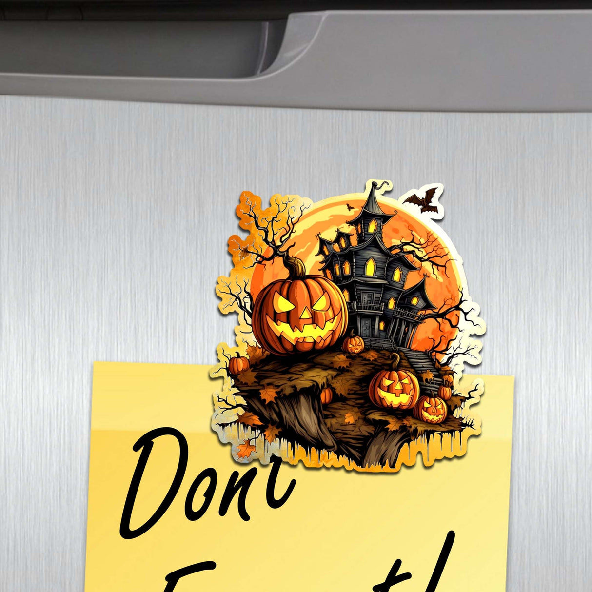 Spooky Houses Decorative Wooden Magnets Set of 6 by G. Debrekht - Halloween Decor - 8090007G-S6