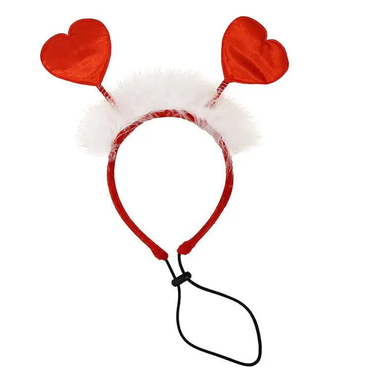 2025 Pets Valentine's Day Decoration Pet Scar Valentine's Day Hairband Dog Party Decoration Prop Dog Accessories Pet Products - Lootquake