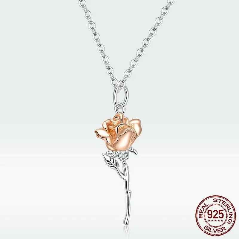 Female Creative All-match Rose Necklace Ring - Lootquake