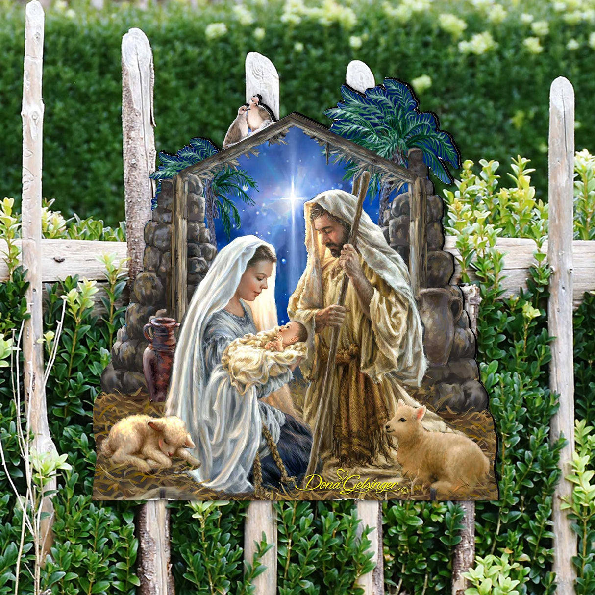 Decoración para puerta del Nacimiento "Gloria a Dios" de D. Gelsinger - Decoración navideña del Nacimiento - 8461010H-1722
