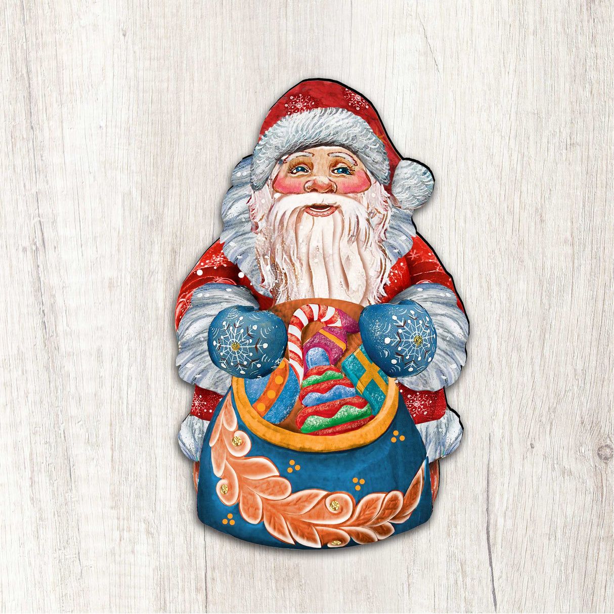 Birdie Santa Christmas Door Decor by G. DeBrekht - Christmas Santa Snowman Decor - 8117902H