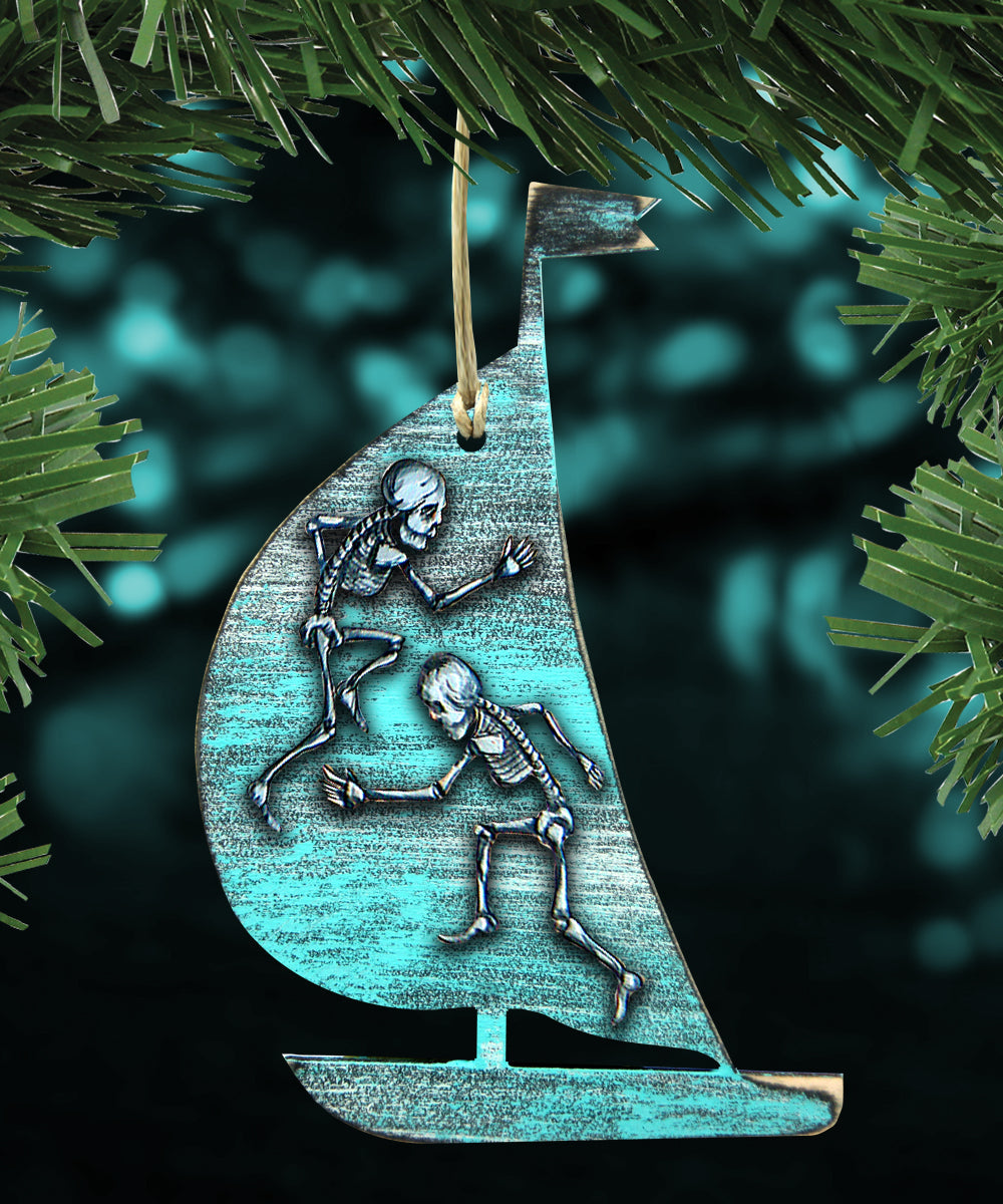 Skeletons on a Sailboat - Wooden