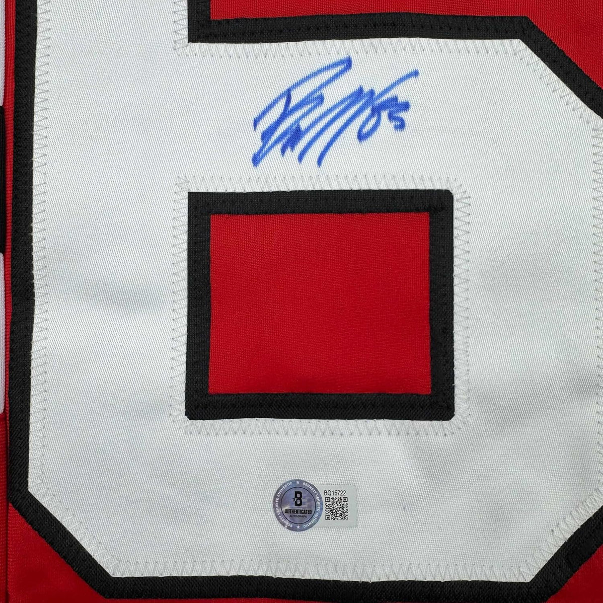 Framed Autographed/Signed Jesper Bratt 35x39 New Jersey Red Hockey Jersey Beckett BAS COA