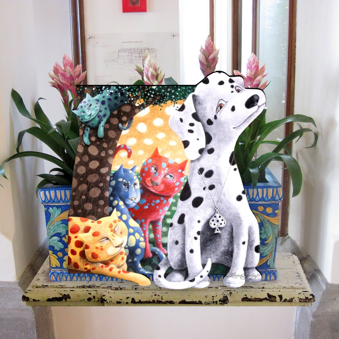 The World We Weave Holiday Door Decor by Laura Seeley - Pets Dog and Cats Decor - 8511013H