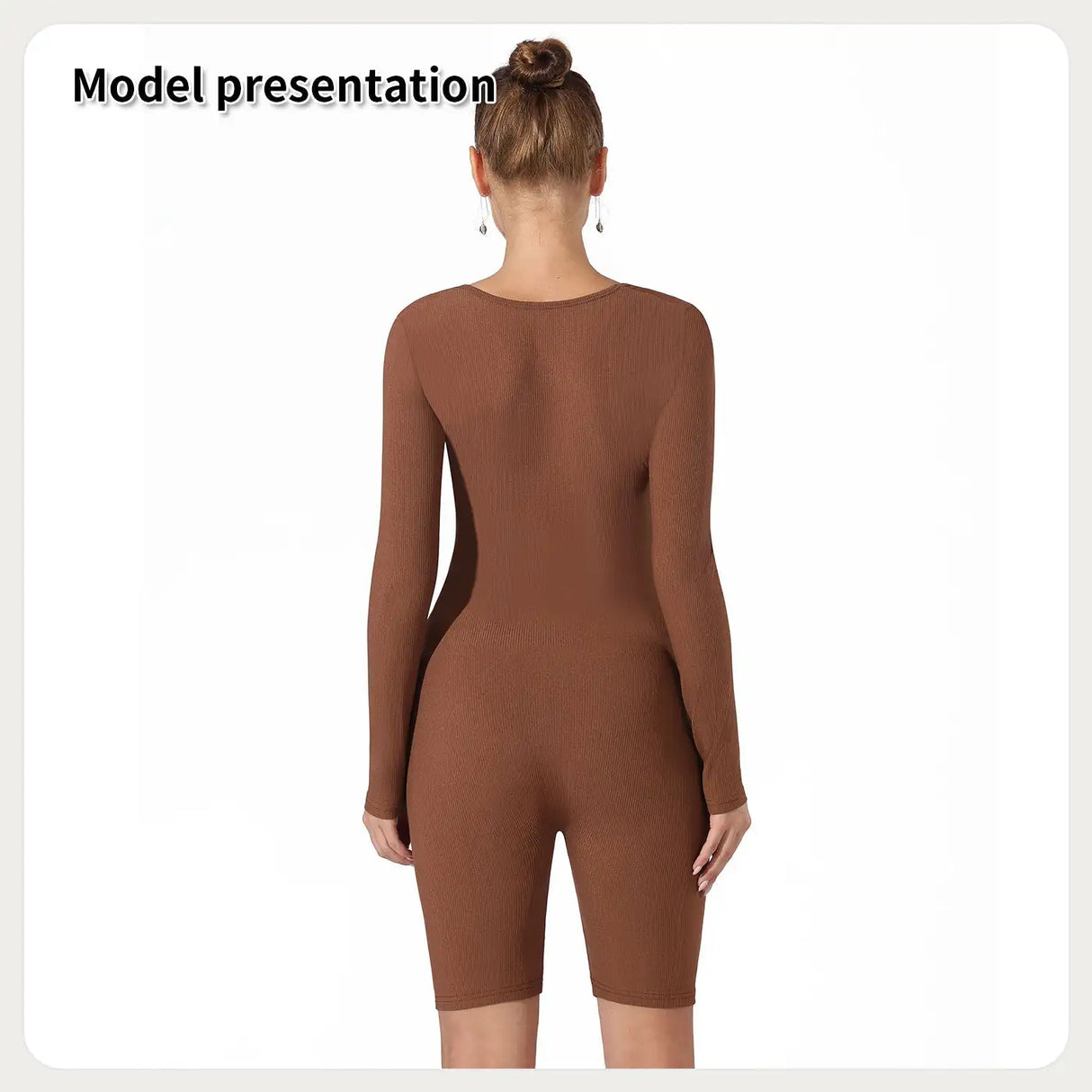 Women's Fashion Simple Solid Color Bodysuit - Lootquake