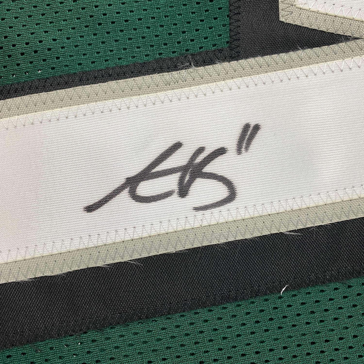 Framed Autographed/Signed AJ A.J. Brown 35x39 Philadelphia Green Football Jersey PSA/DNA COA