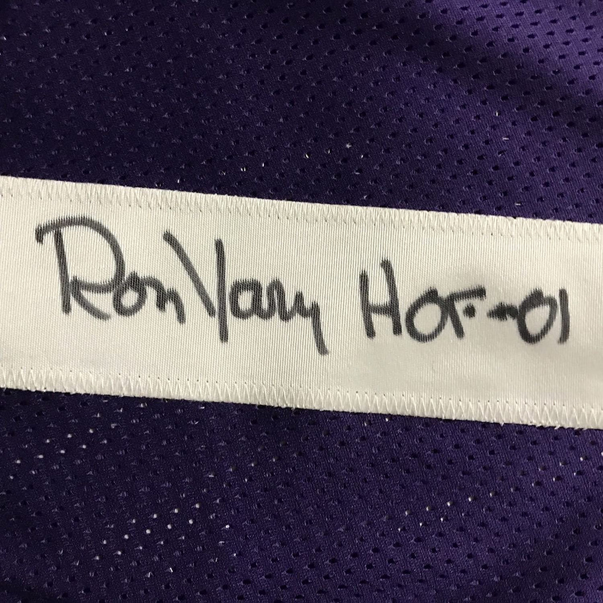 Autographed/Signed Ron Yary HOF 01 Minnesota Purple Football Jersey JSA COA