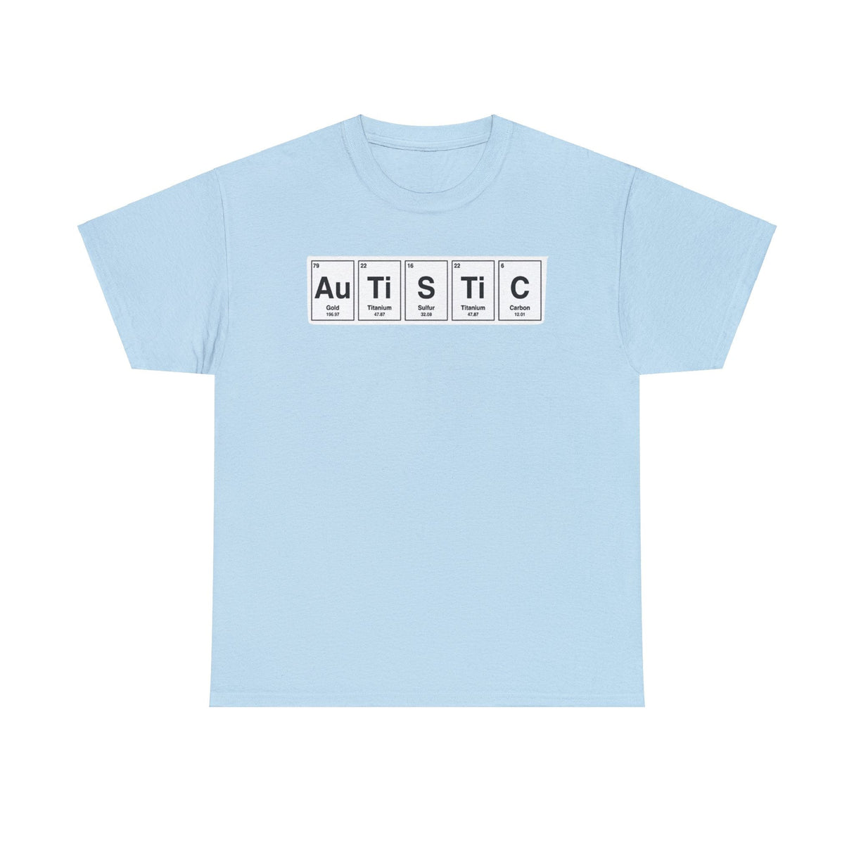 Camiseta clásica para hombre con la tabla periódica autista