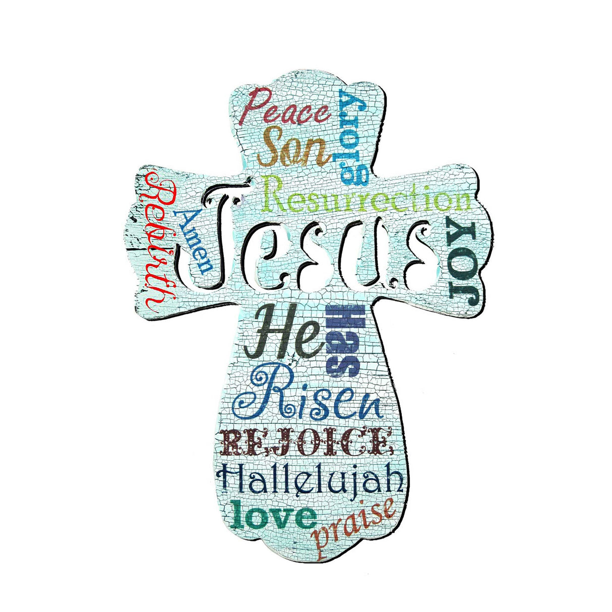 Jesus Cross Easter Door Decor by G. DeBrekht - Easter Spring Decor - 8198715H