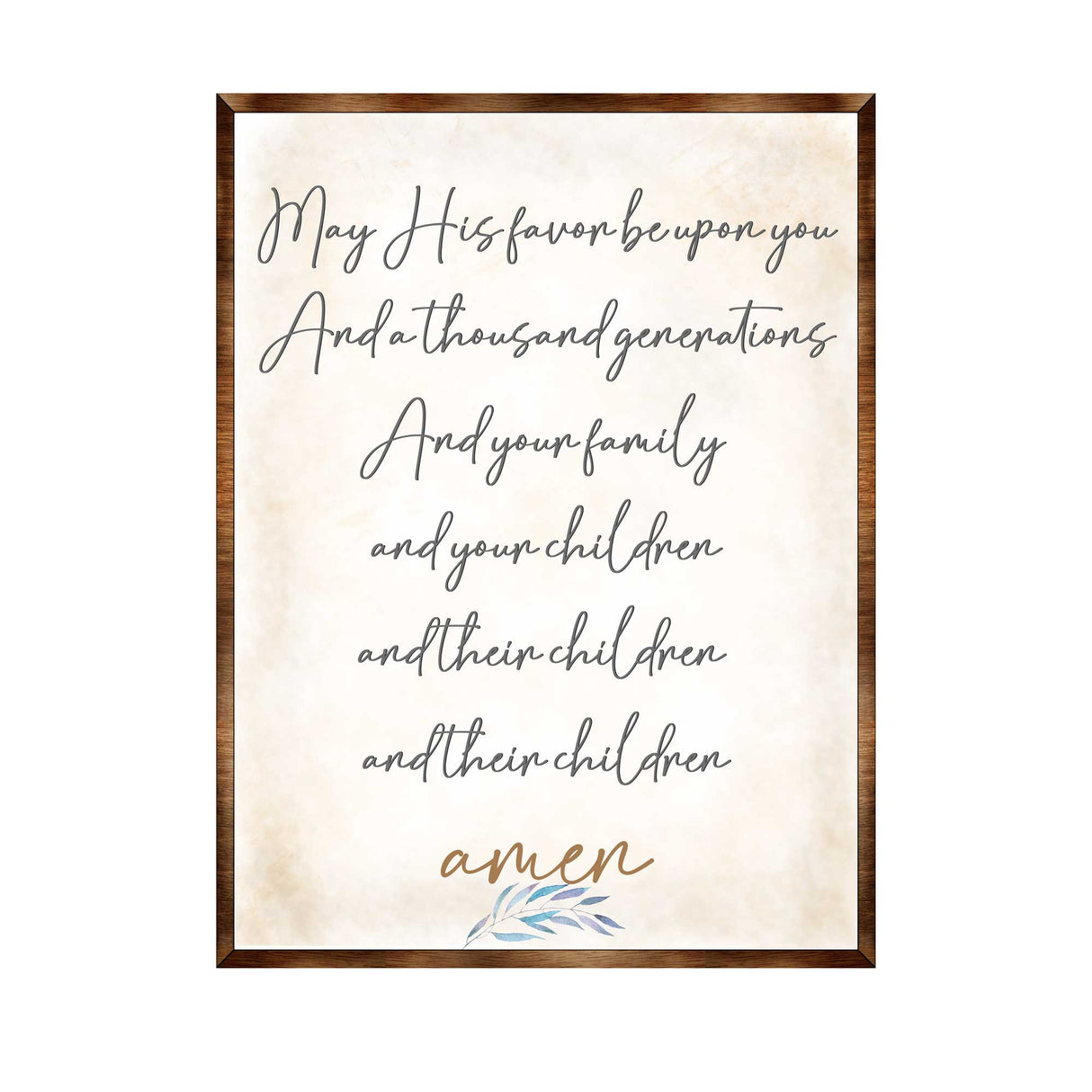 Blessing Quote Sign- May His Favor Be Upon You - Housewarming gift - Gift for newlyweds - Bible Verse scripts - Christian sign decor - Wedding gift - Blessing sign - Living room decor - 310353