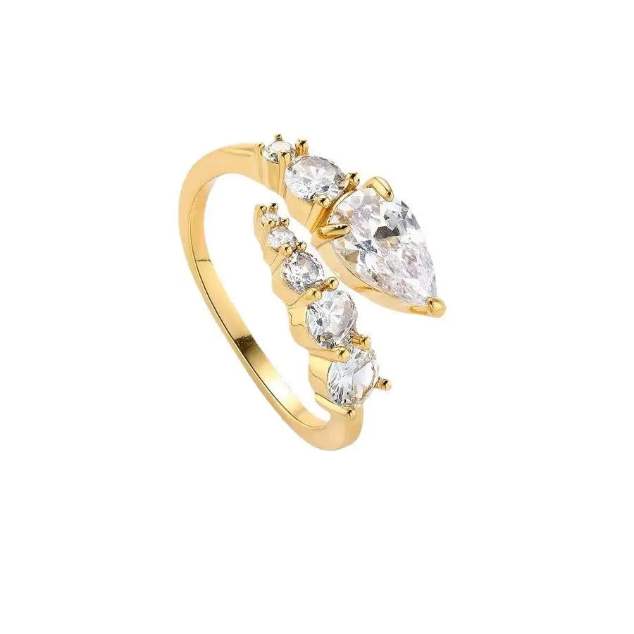 Light Luxury Minority High-grade Full Diamond Snake Ring - Lootquake
