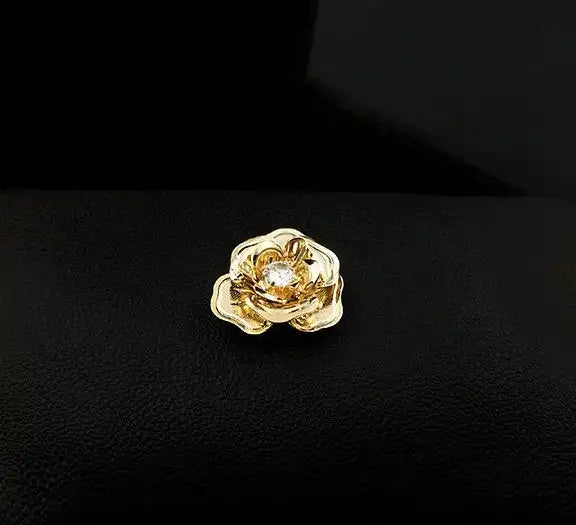 Retro Camellia Zircon Needle - Lootquake