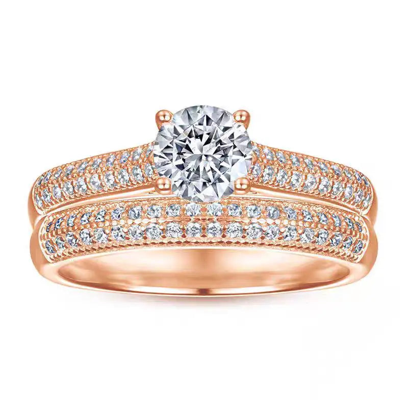 Women's Full-Diamond Stacked Ring - Lootquake