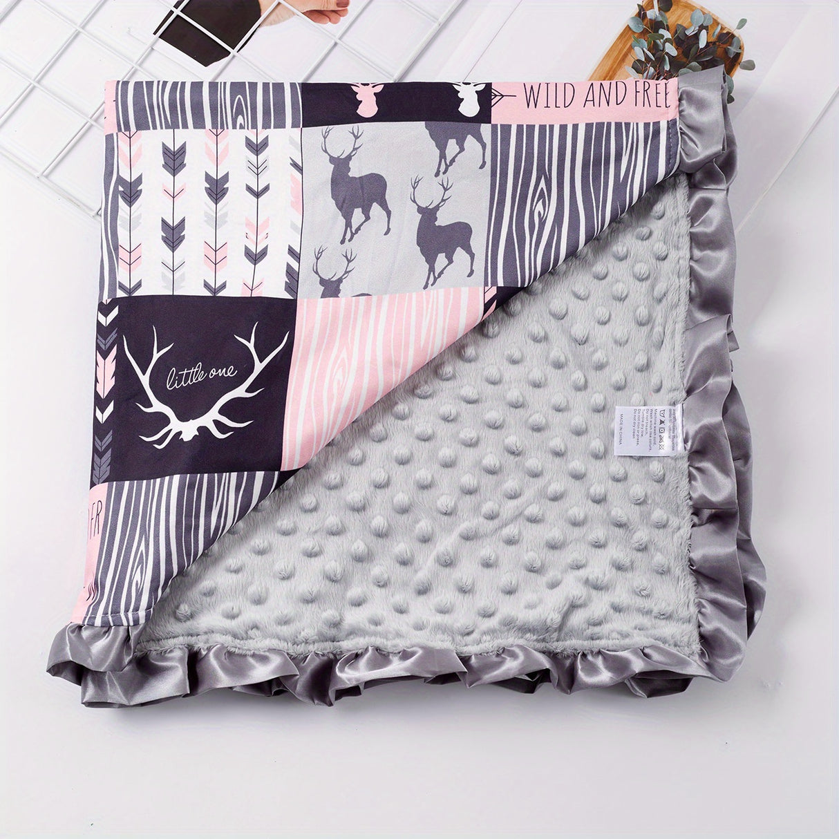 32x32 Inches Ultra-Soft Plaid Print Fleece Blanket for Girls - Cozy, Stylish, and Warm - Perfect Gift for Christmas, Halloween, and Thanksgiving Day