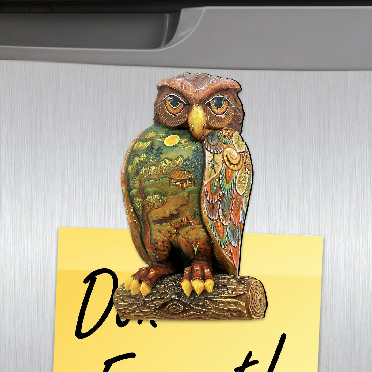 Night Owl Shape Refrigerator Magnets Set of 3