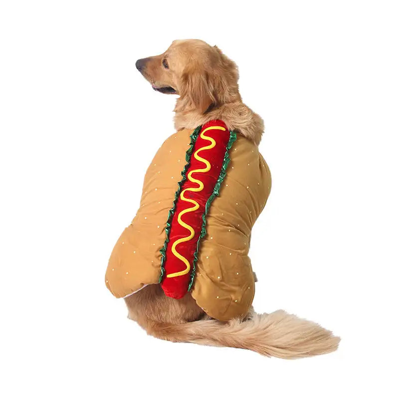 Pet Dog and Cat Costume, Cute Hot Dog Sandwich Costume, Funny Hot Dog Clothes, Cat Costume - Lootquake