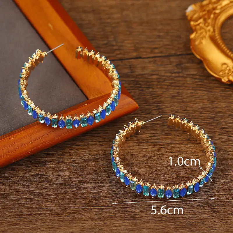 Rainbow Full Diamond Female Sexy Refined Wild Earrings - Lootquake