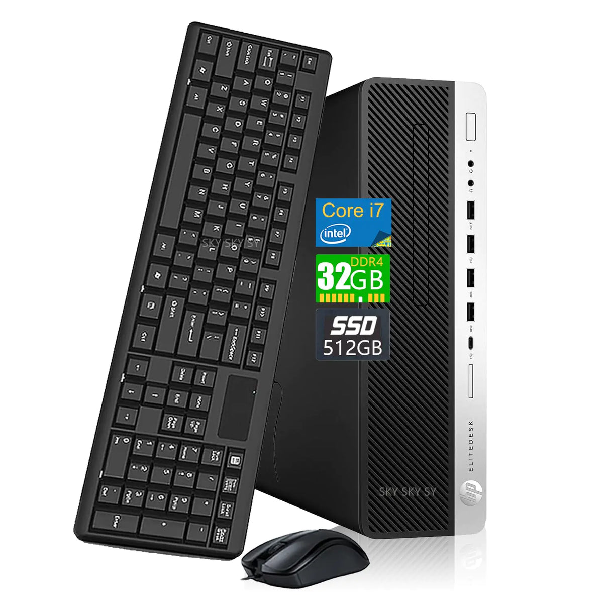 hp EliteDesk 800 G4 SFF Desktop PC Core i7-8700 4.20GHz 32GB DDR4 512GB SSDWiFi Mouse and KeyboardBluetoothWindow 10 Pro (Renewed) - Lootquake