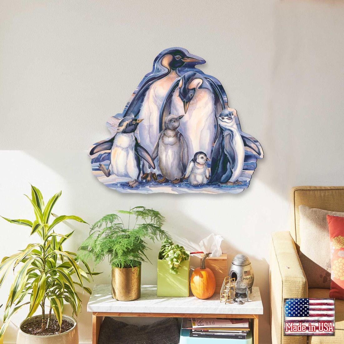 Arte mural de vida silvestre "Sno Buddy Like You" - J. Bergsma - Decoración navideña de vida silvestre - 8591659W-JB