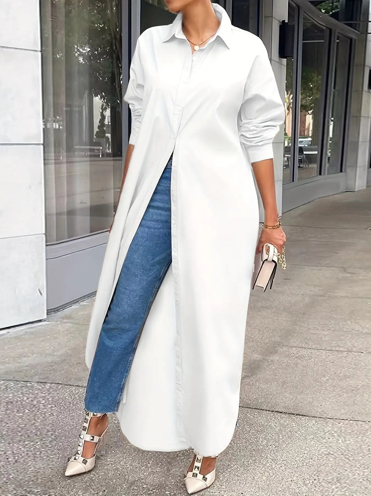 Long-sleeved Casual Shirts And Dresses With Multiple Wear Methods. - Lootquake