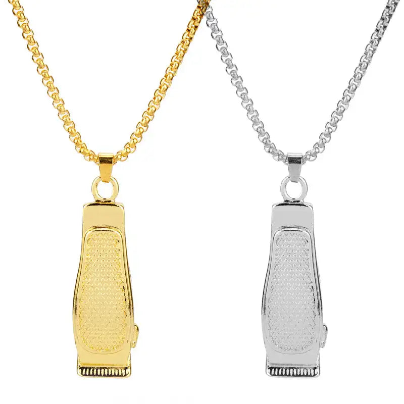 Creative Barber Shop Wash Cut And Shave Head Clippers Pendant Necklace - Lootquake
